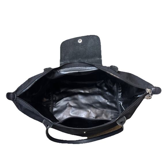 Longchamp Le Pliage Neo Original Black Medium Handbag Purse Classy Travel RARE - Picture 8 of 10